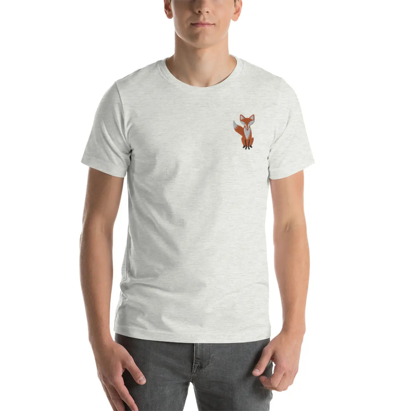 Embroidered Fox T-shirt – Eco-friendly Cotton - Dipaliz