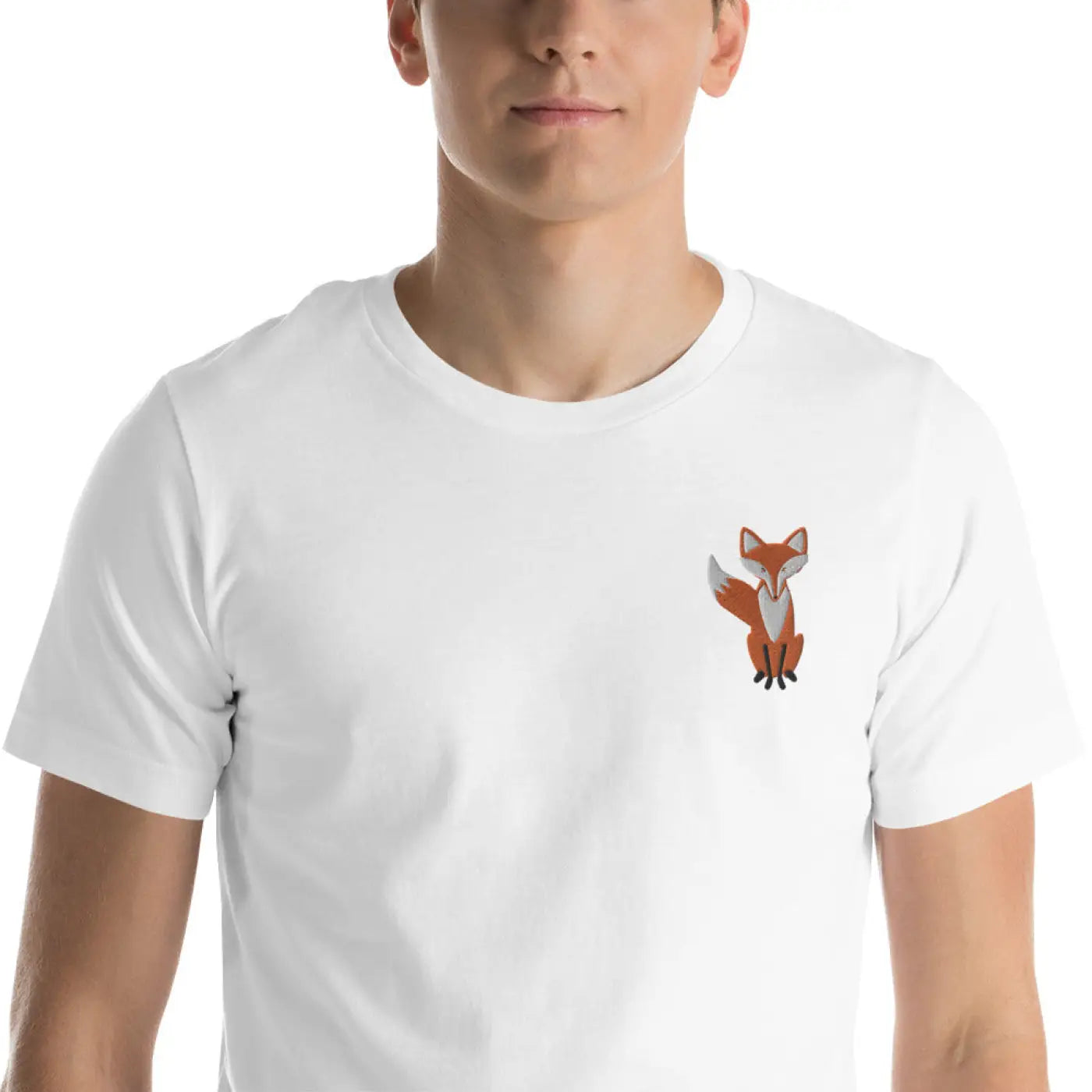 Embroidered Fox T-shirt – Eco-friendly Cotton - Dipaliz