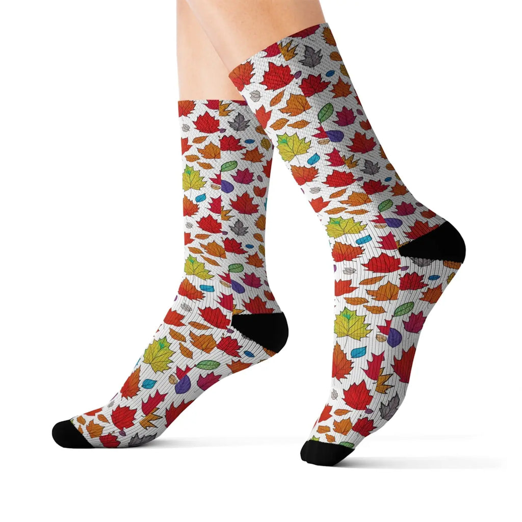 Fall Foliage Sublimation Socks – Eco-friendly - Dipaliz