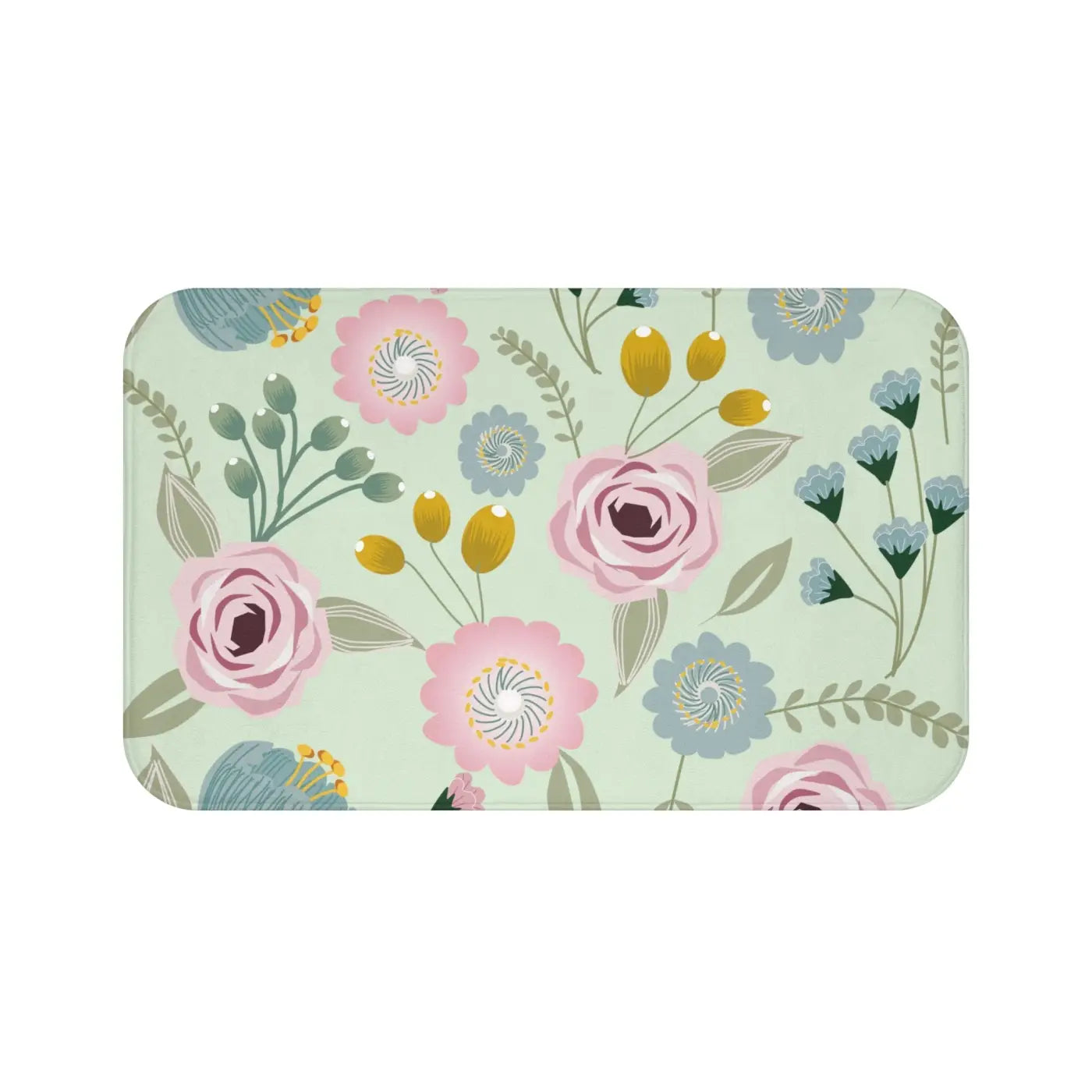 Floral Bath Mat – Soft Eco Friendly Microfiber - Dipaliz