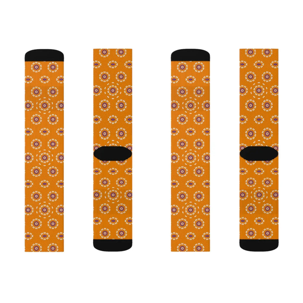 Floral Pattern Sublimation Socks – Eco-friendly - Dipaliz