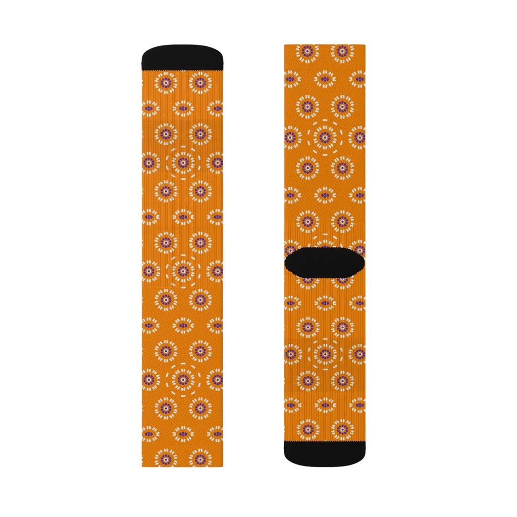 Floral Pattern Sublimation Socks – Eco-friendly - Dipaliz