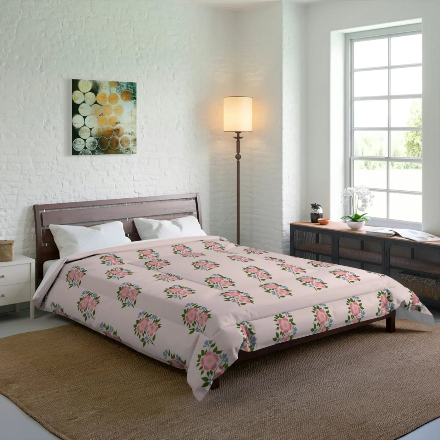 Floral Pattern Comforter – Eco-friendly Gift - Dipaliz