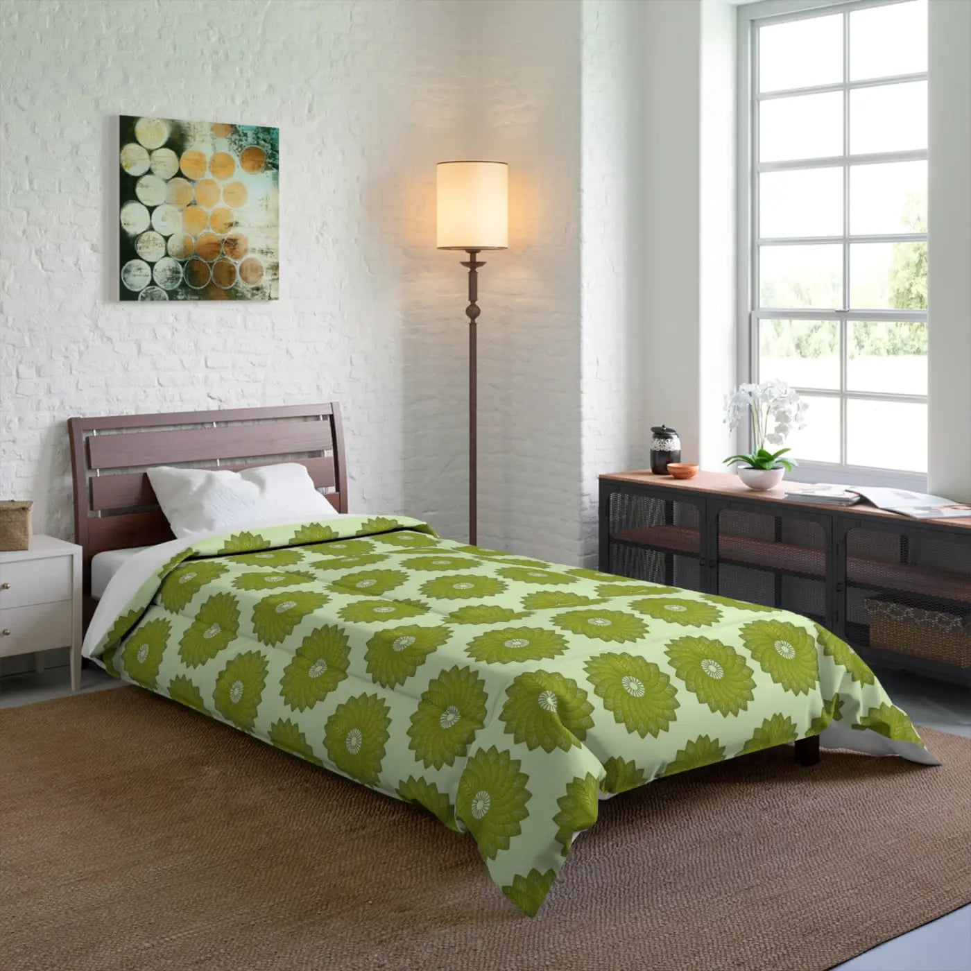 Green Leaves Comforter – Eco Friendly Bedding - Dipaliz