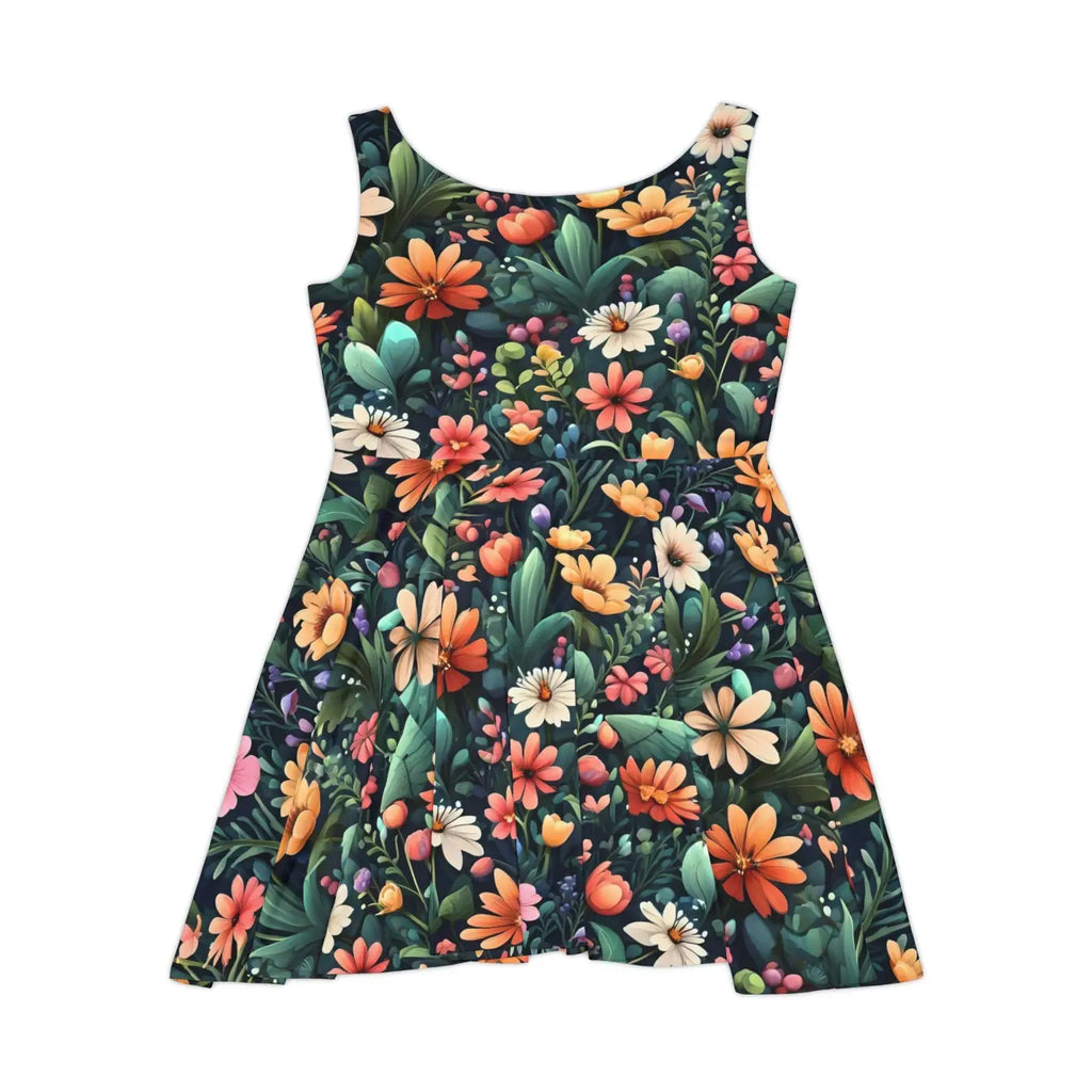 Large Flowers Skater Dress – Eco Friendly – Dipaliz