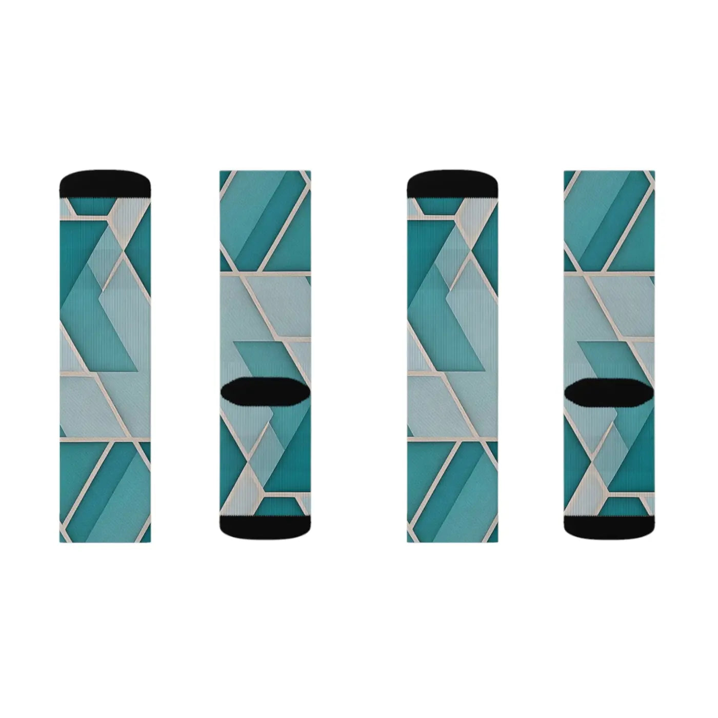 Teal Abstract Pattern Socks – Eco Friendly - Dipaliz