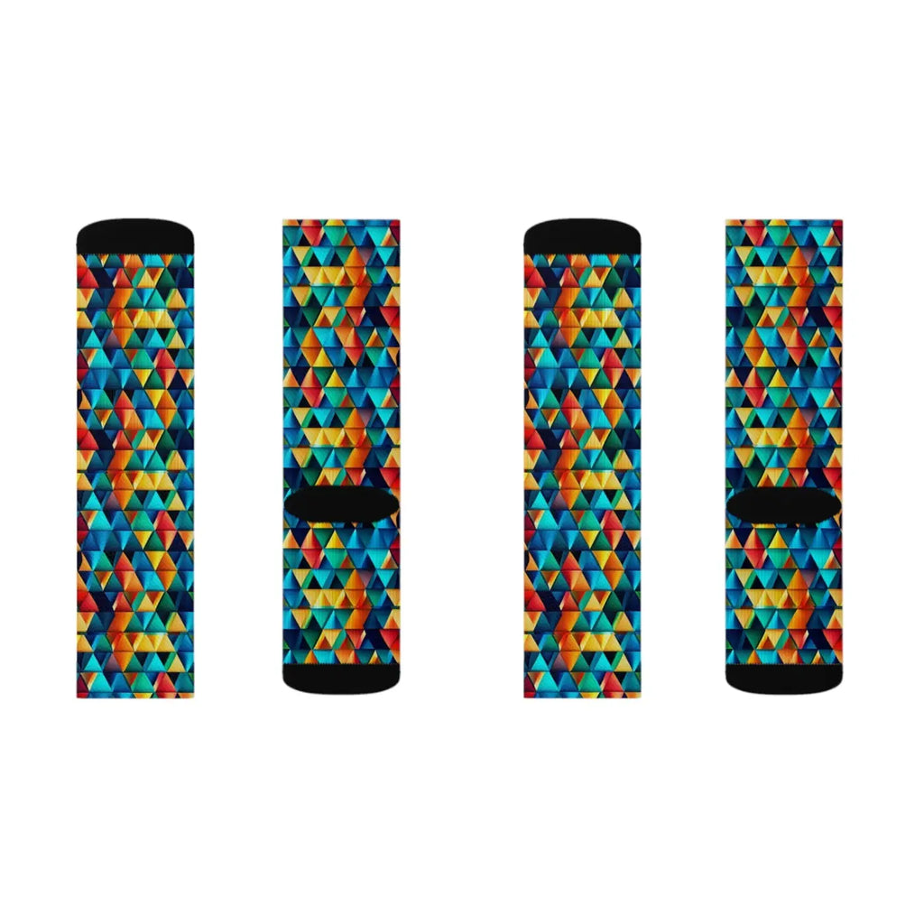 Bold Triangles Sublimation Socks – Eco-friendly - Dipaliz