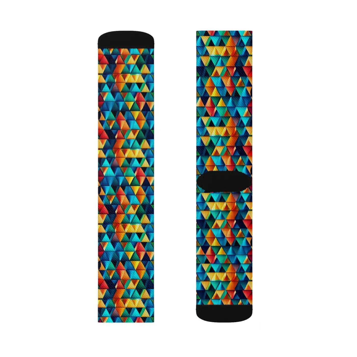Bold Triangles Sublimation Socks – Eco-friendly - Dipaliz
