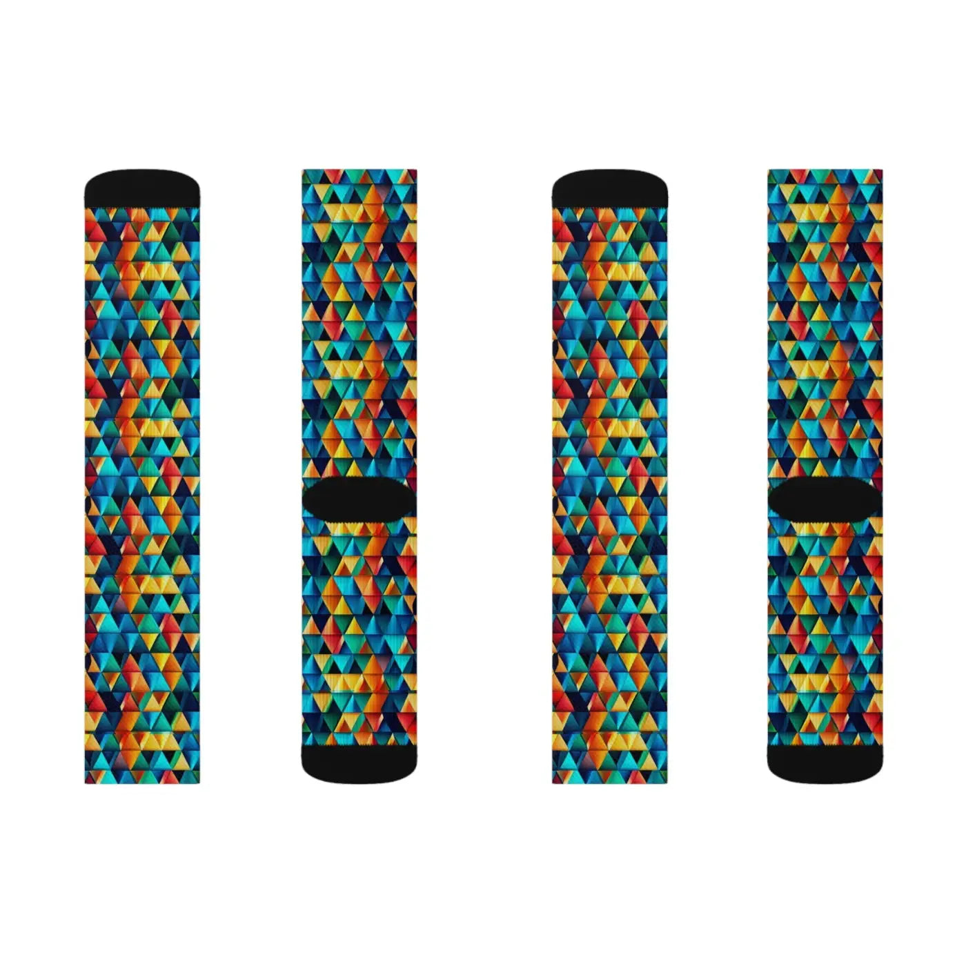 Bold Triangles Sublimation Socks – Eco-friendly - Dipaliz