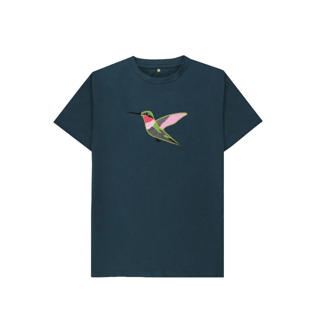 Hummingbird Kids' T-Shirt (pink, mustard or blue)