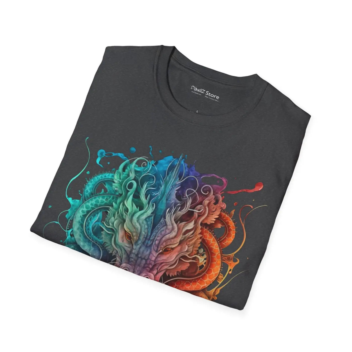 Flame and Fury Dragon Softstyle t Shirt Eco-friendly - Dipaliz