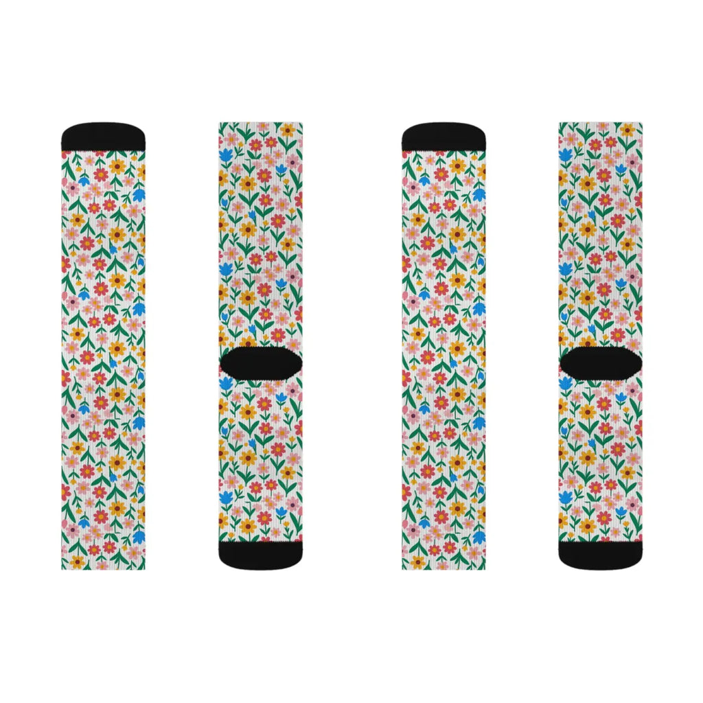 Floral Print Socks – Eco-friendly Women’s Clothing - Dipaliz
