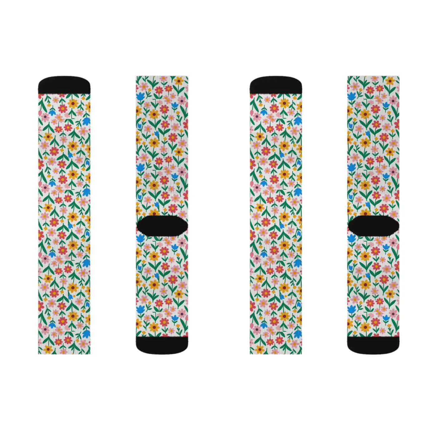 Floral Print Socks – Eco-friendly Women’s Clothing - Dipaliz