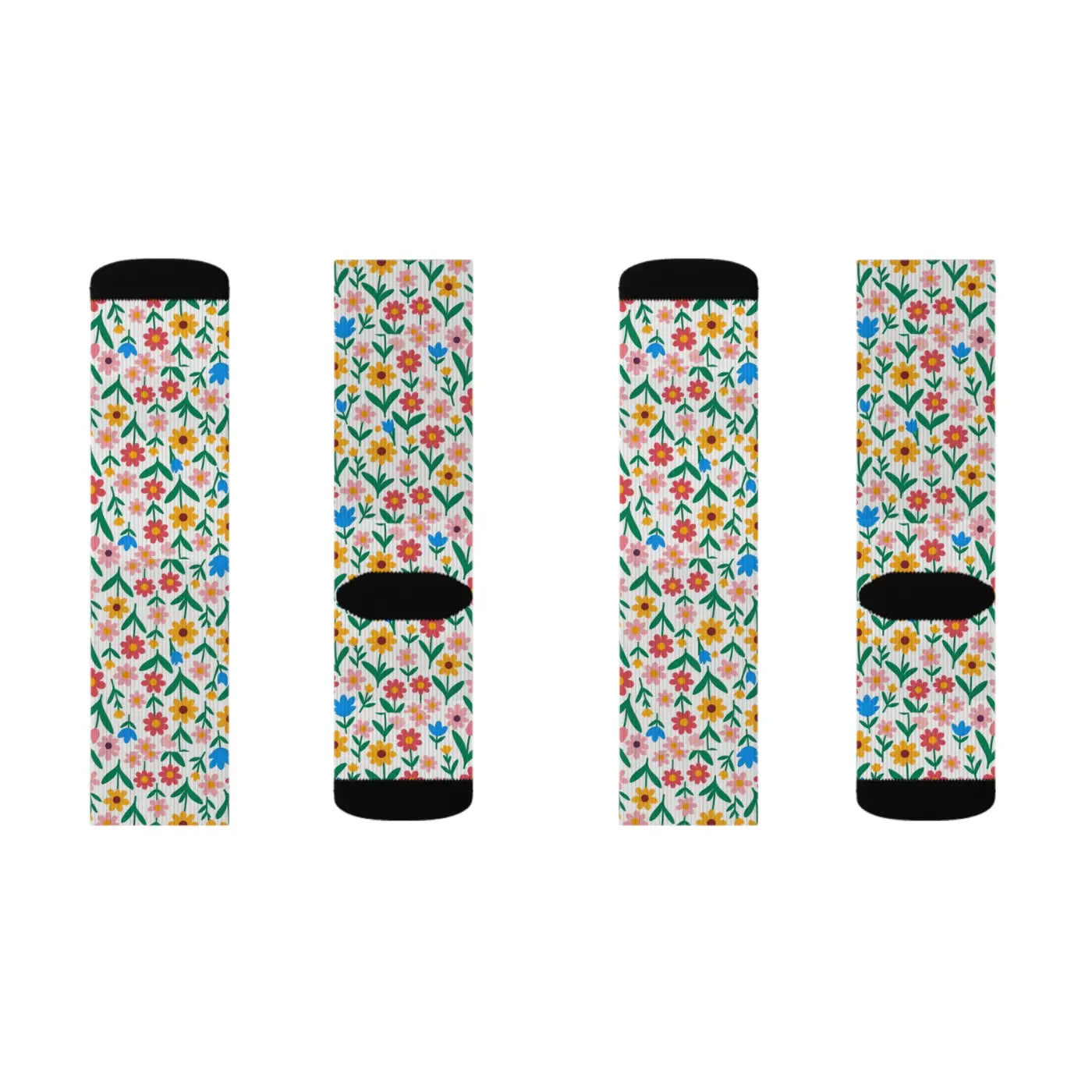 Floral Print Socks – Eco-friendly Women’s Clothing - Dipaliz