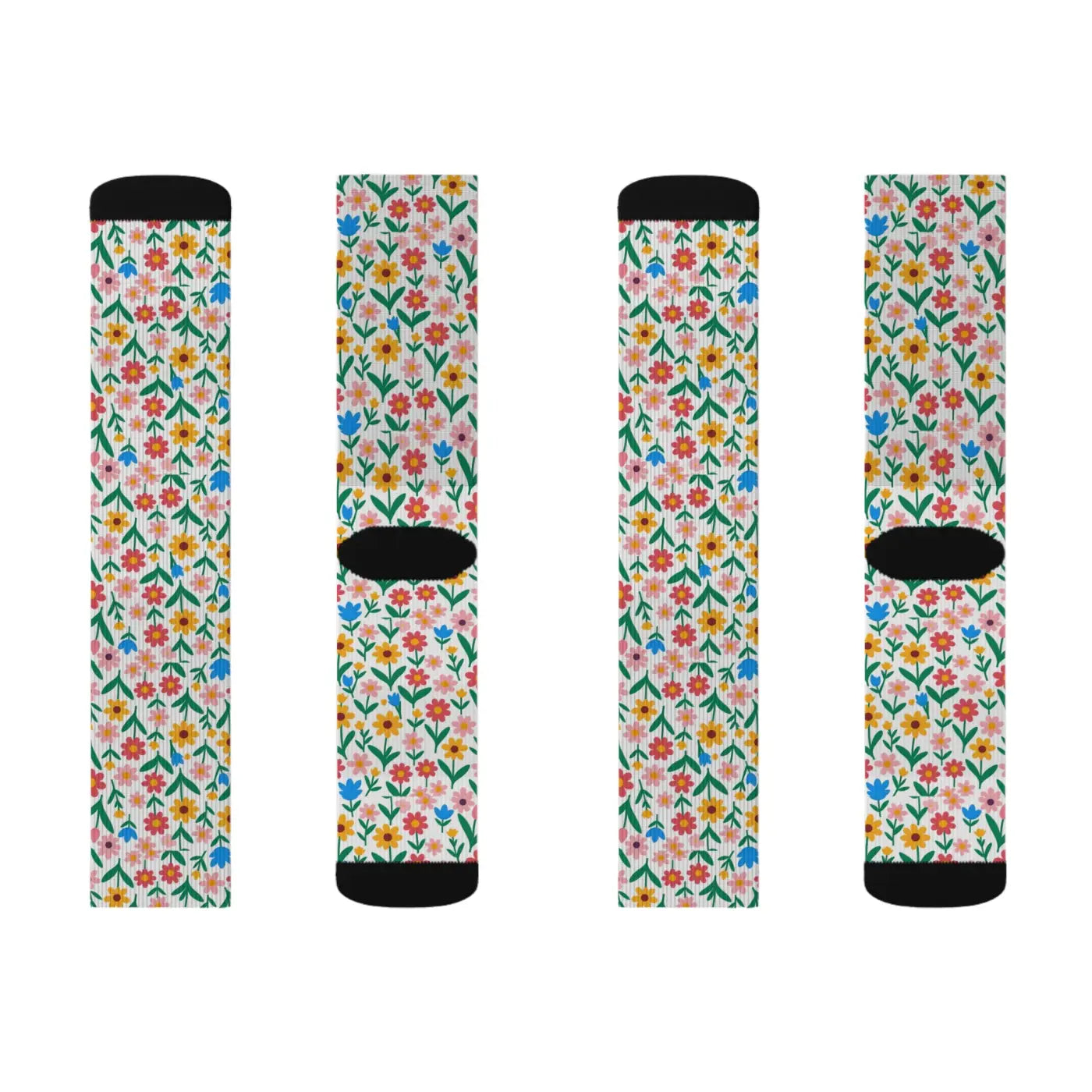 Floral Print Socks – Eco-friendly Women’s Clothing - Dipaliz