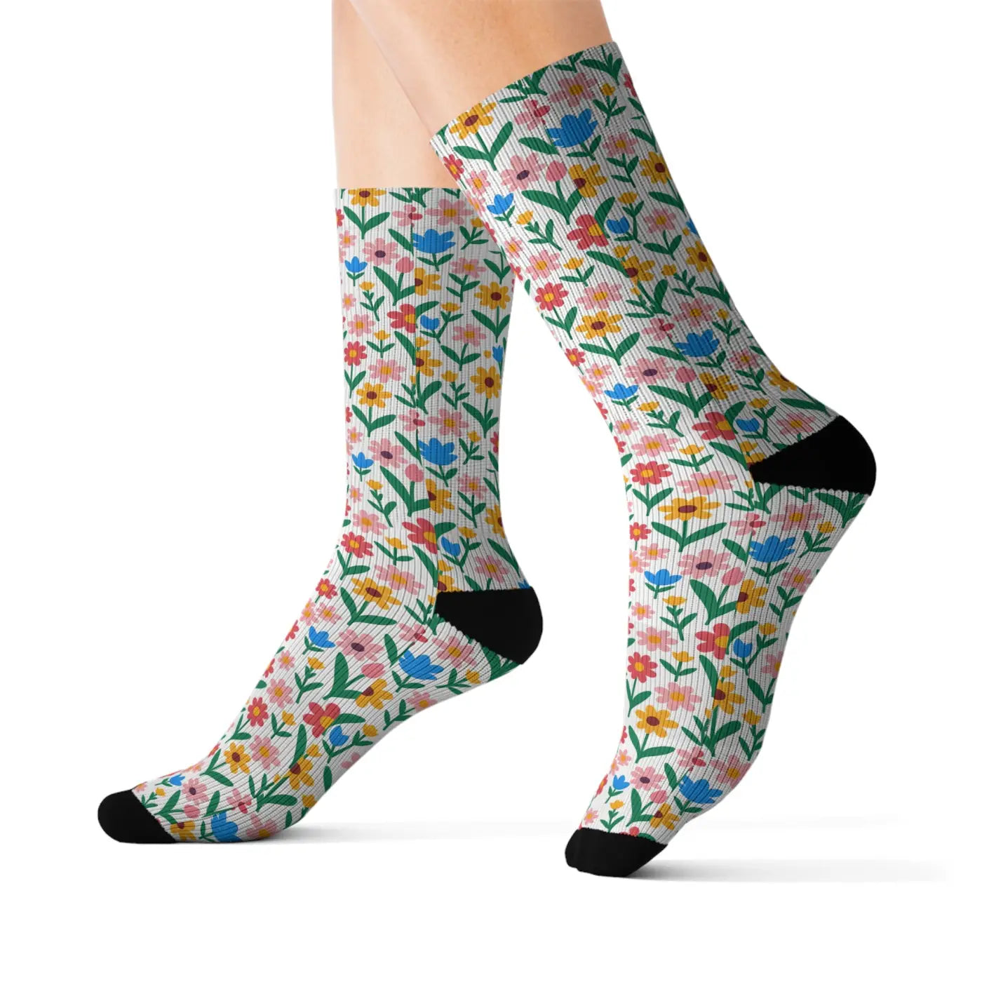 Floral Print Socks – Eco-friendly Women’s Clothing - Dipaliz
