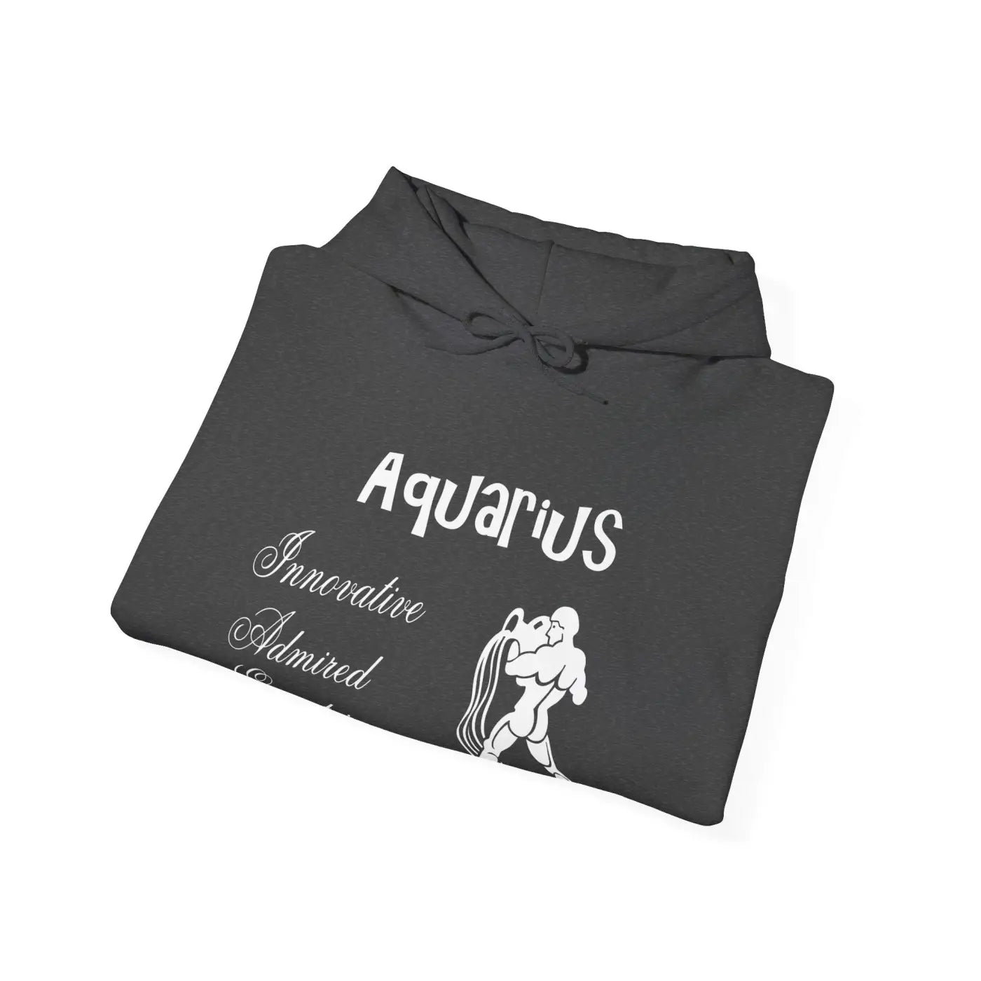 Aquarius Zodiac Sign Hooded Sweatshirt – Eco-friendly - Dipaliz