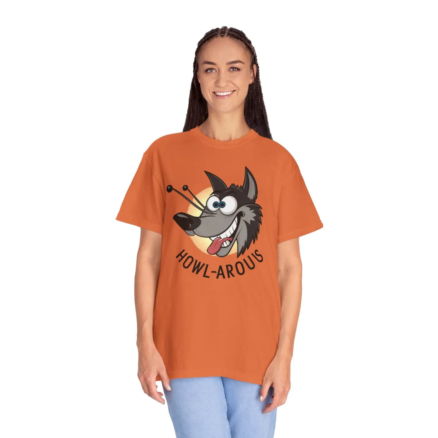 Funny Howlarious Wolf Cotton Tee – Eco-friendly - Dipaliz