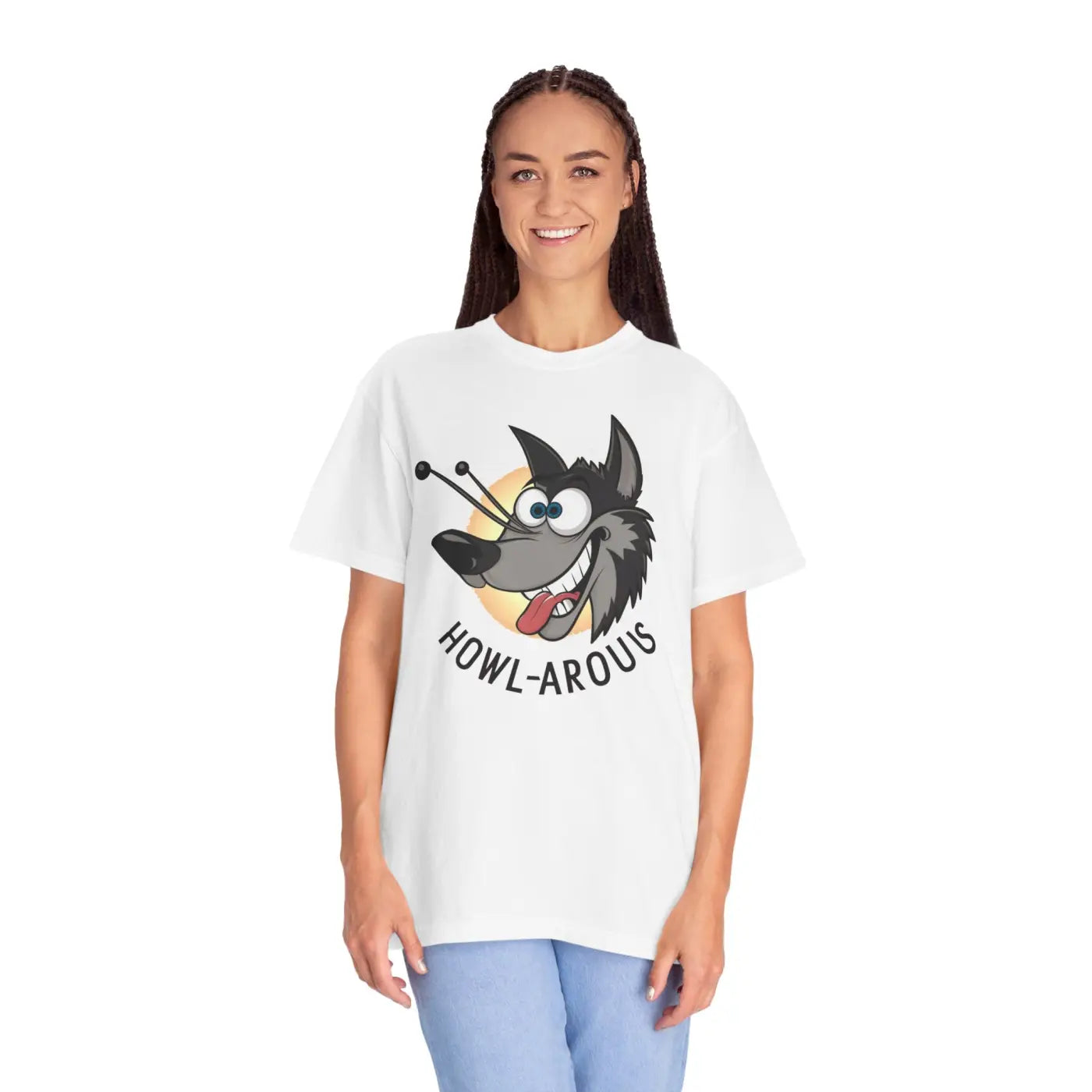 Funny Howlarious Wolf Cotton Tee – Eco-friendly - Dipaliz