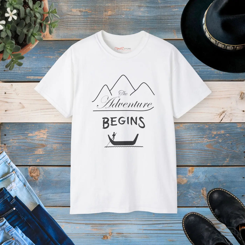 The Adventure Begins T-shirt – Eco-friendly - Dipaliz