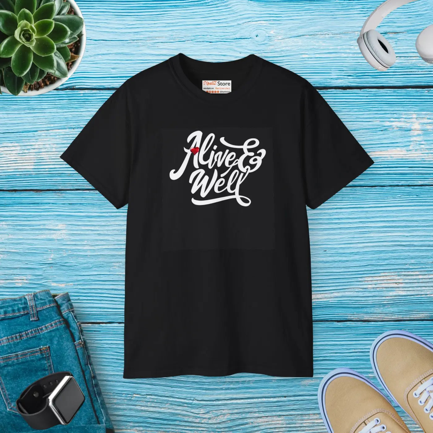 Alive and Well T-shirt – Eco-friendly Clothing - Dipaliz