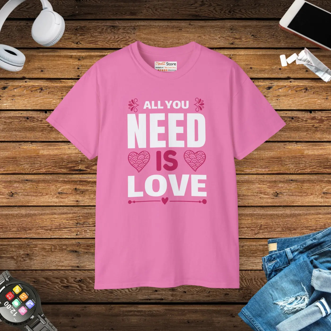 All you Need is Love Tee – Eco-friendly Gift - Dipaliz