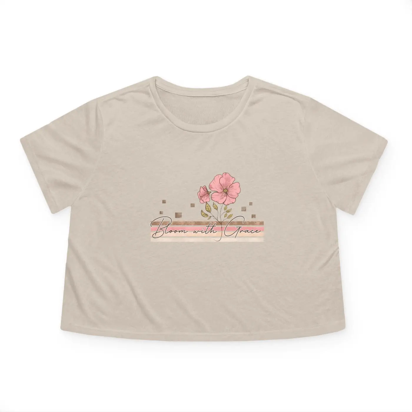 Bloom Floral Flowy Cropped Tee – Eco Friendly - Dipaliz