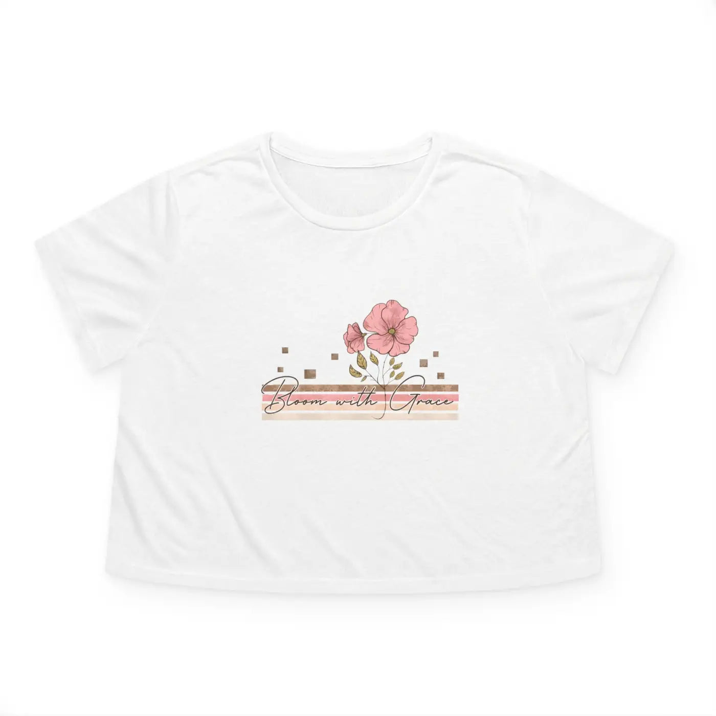 Bloom Floral Flowy Cropped Tee – Eco Friendly - Dipaliz