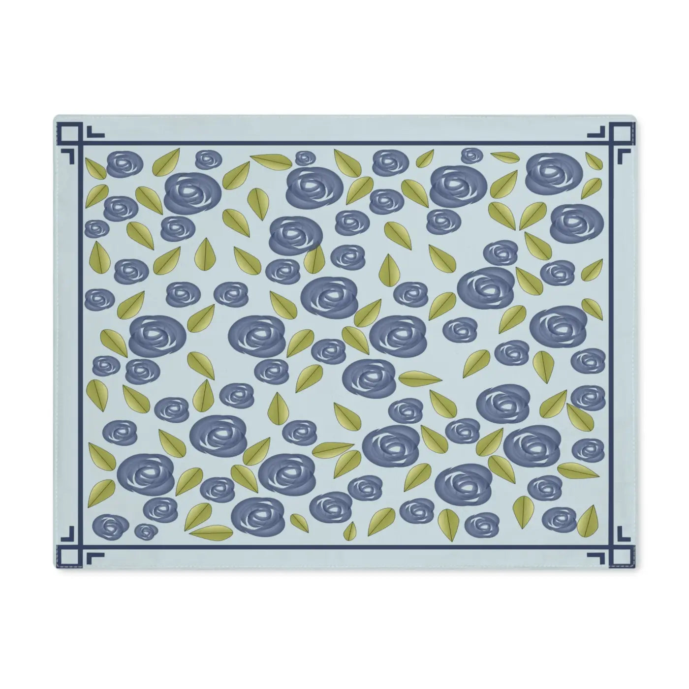 Blue Roses Cotton Placemat – Eco-friendly Gift - Dipaliz