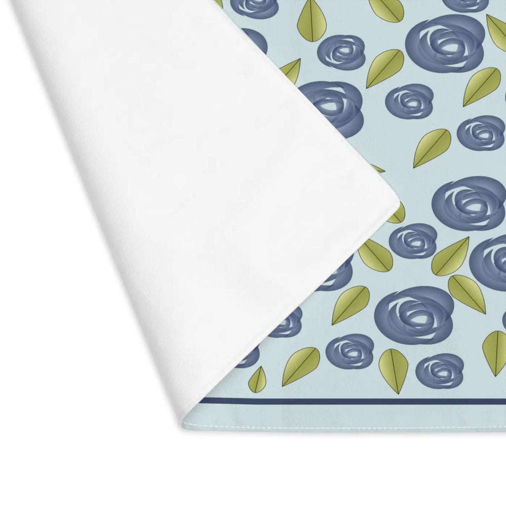 Blue Roses Cotton Placemat – Eco-friendly Gift - Dipaliz