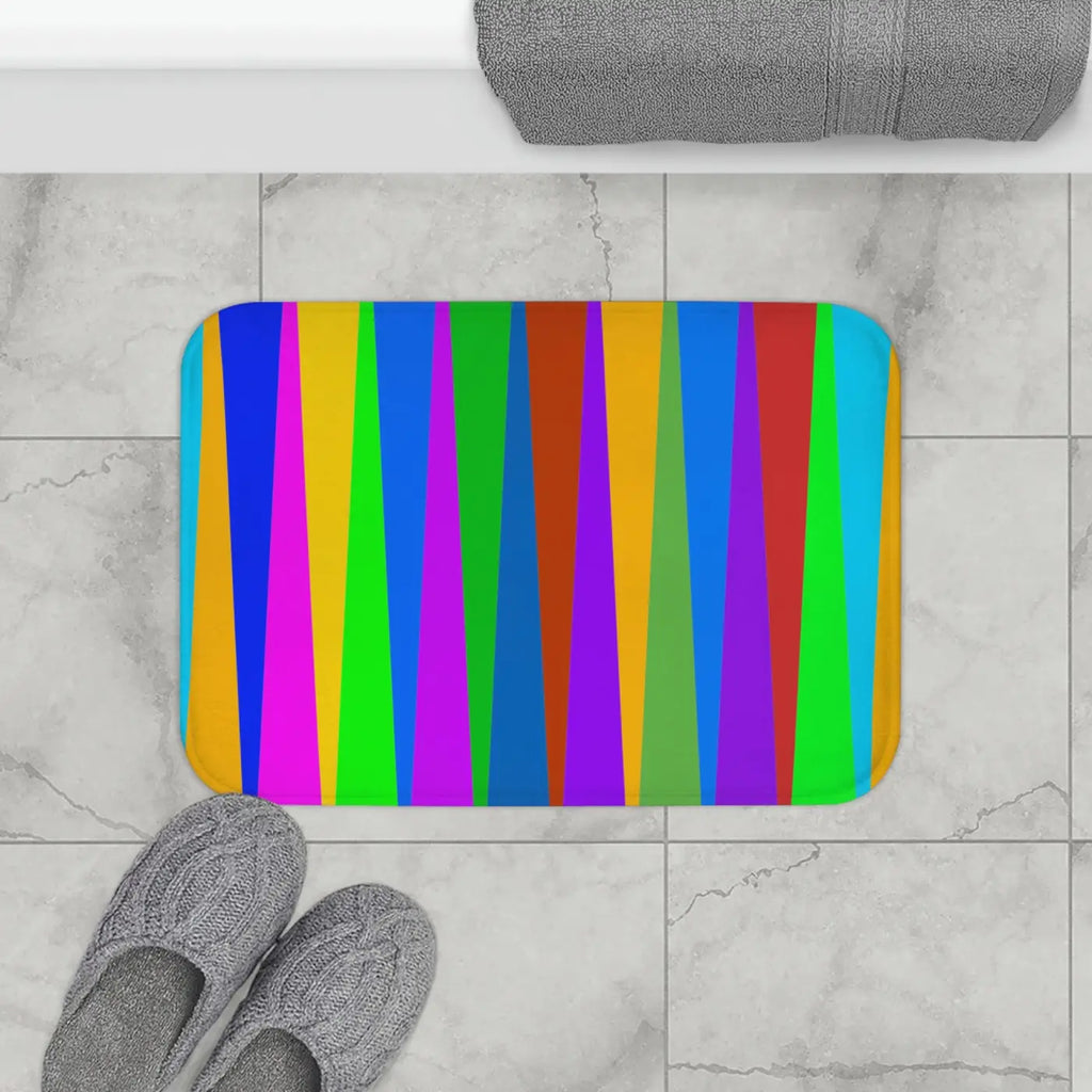 Colorful Stripes Bath Mat – Eco-friendly Gift - Dipaliz