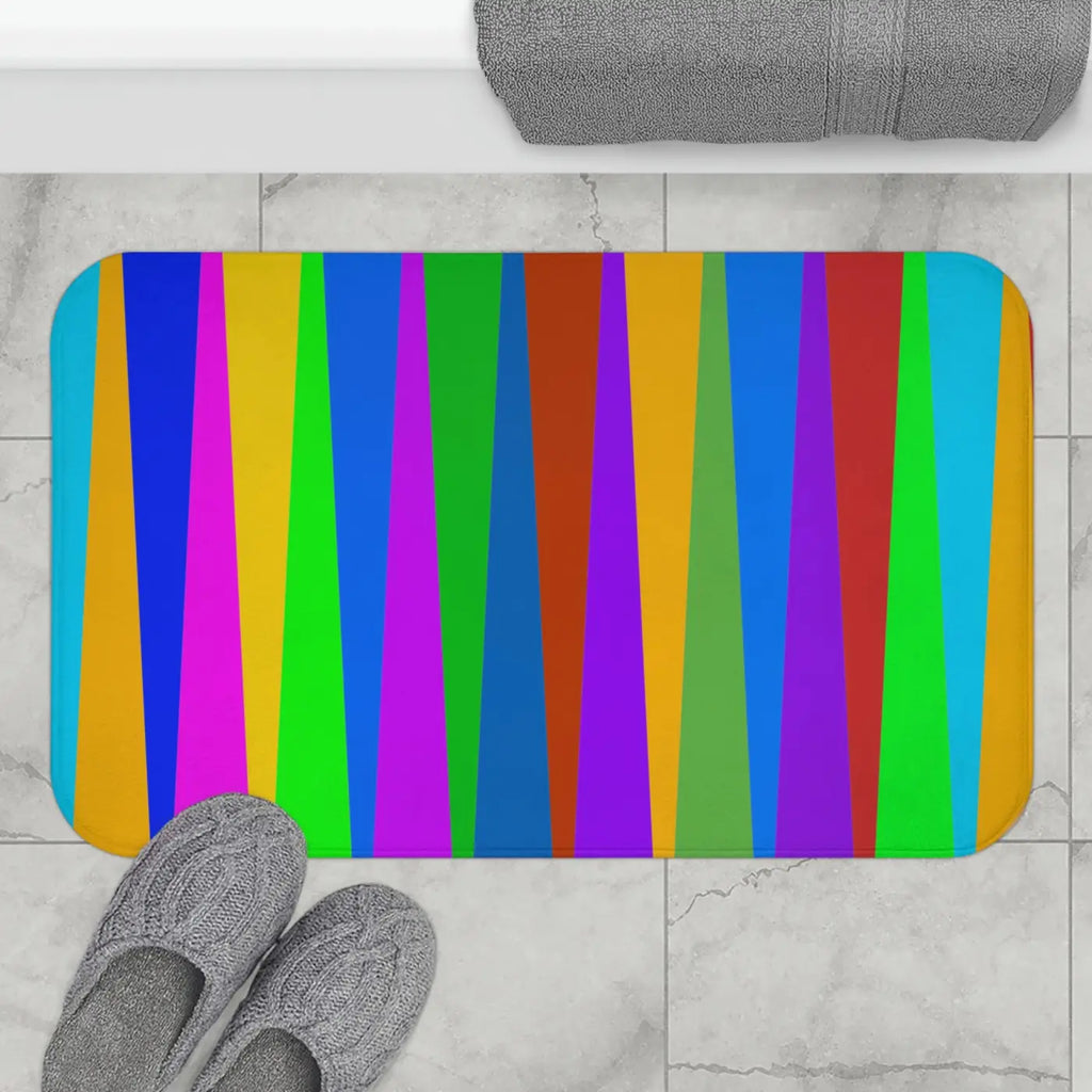 Colorful Stripes Bath Mat – Eco-friendly Gift - Dipaliz