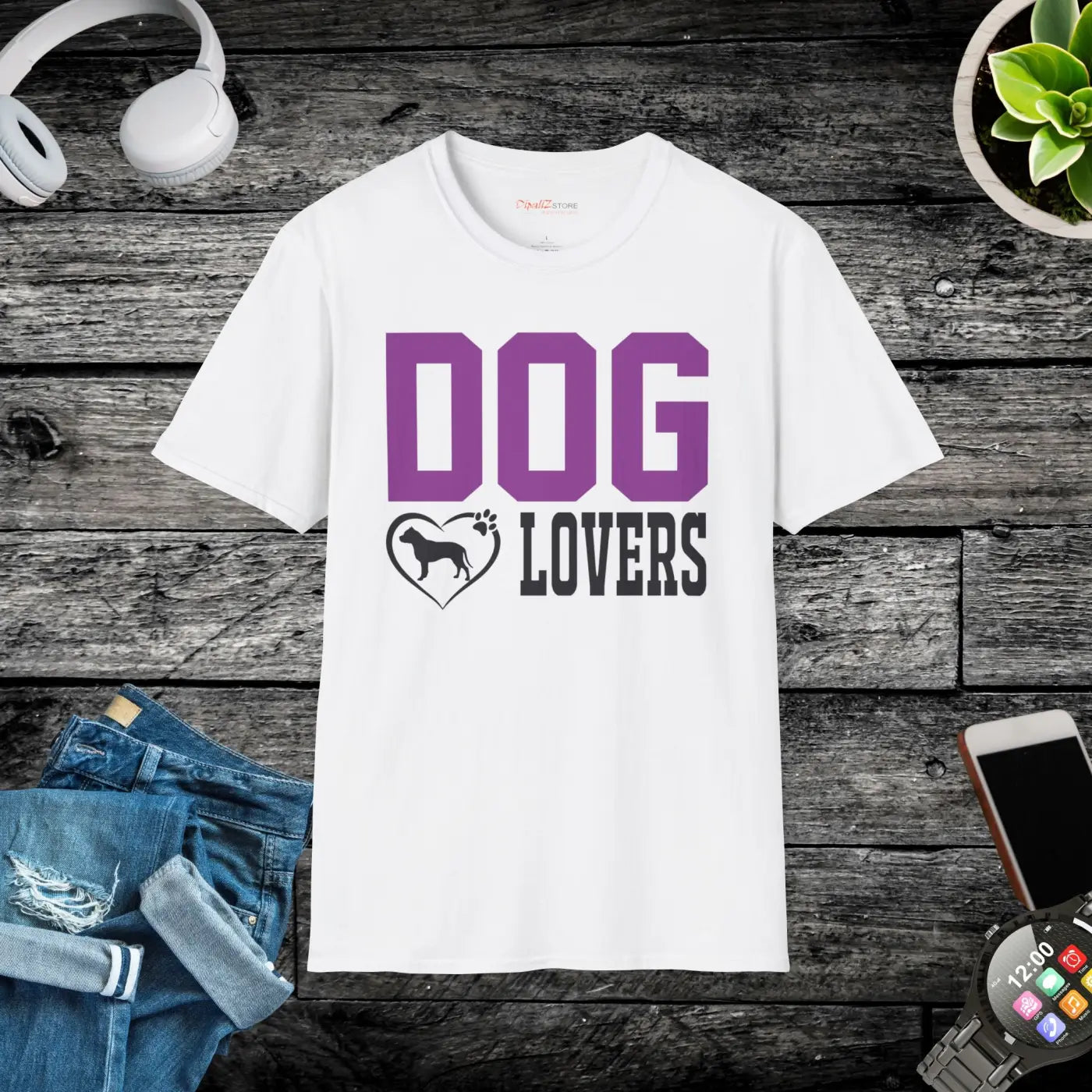 Dog Lovers T-shirt – Eco-friendly Cotton - Dipaliz