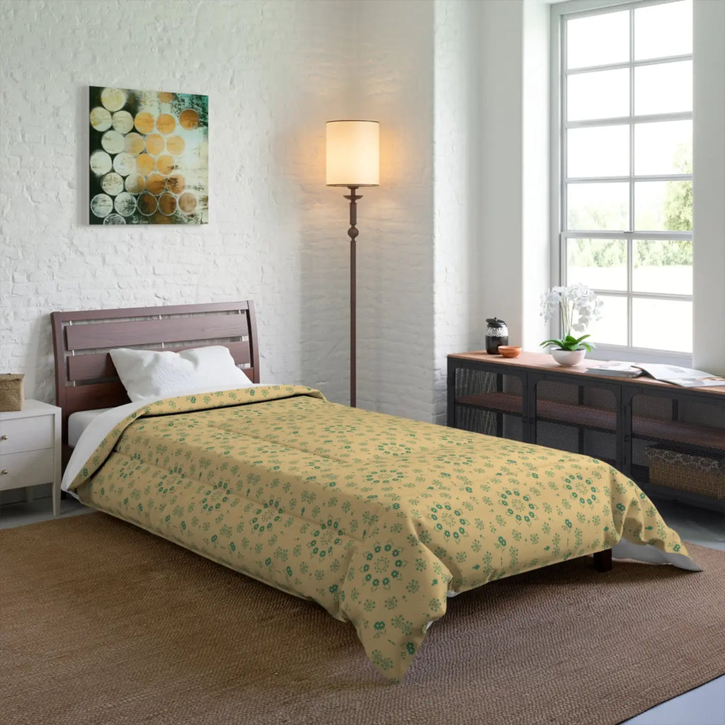 Floral Print Comforter – Eco-friendly Polyester - Dipaliz