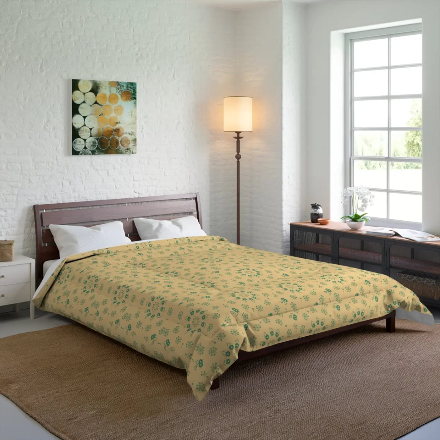 Floral Print Comforter – Eco-friendly Polyester - Dipaliz