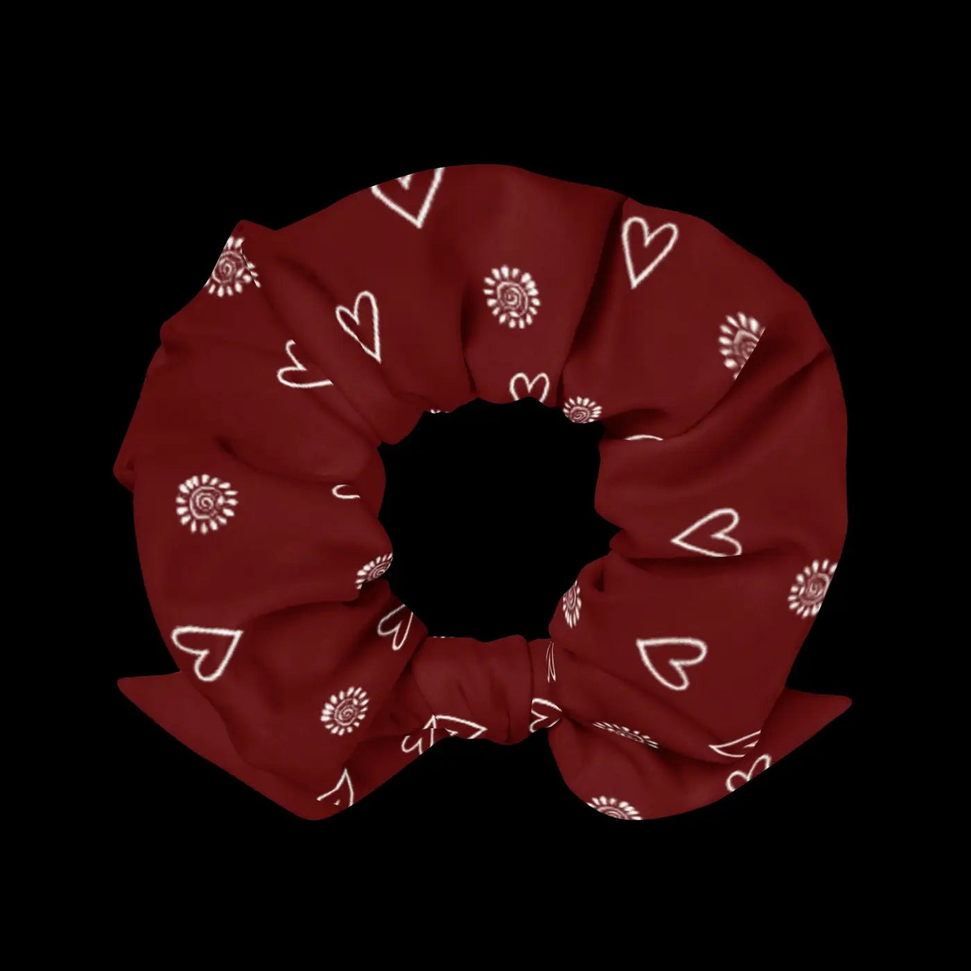 Maroon Recycled Scrunchie – Eco Friendly Tie - Dipaliz