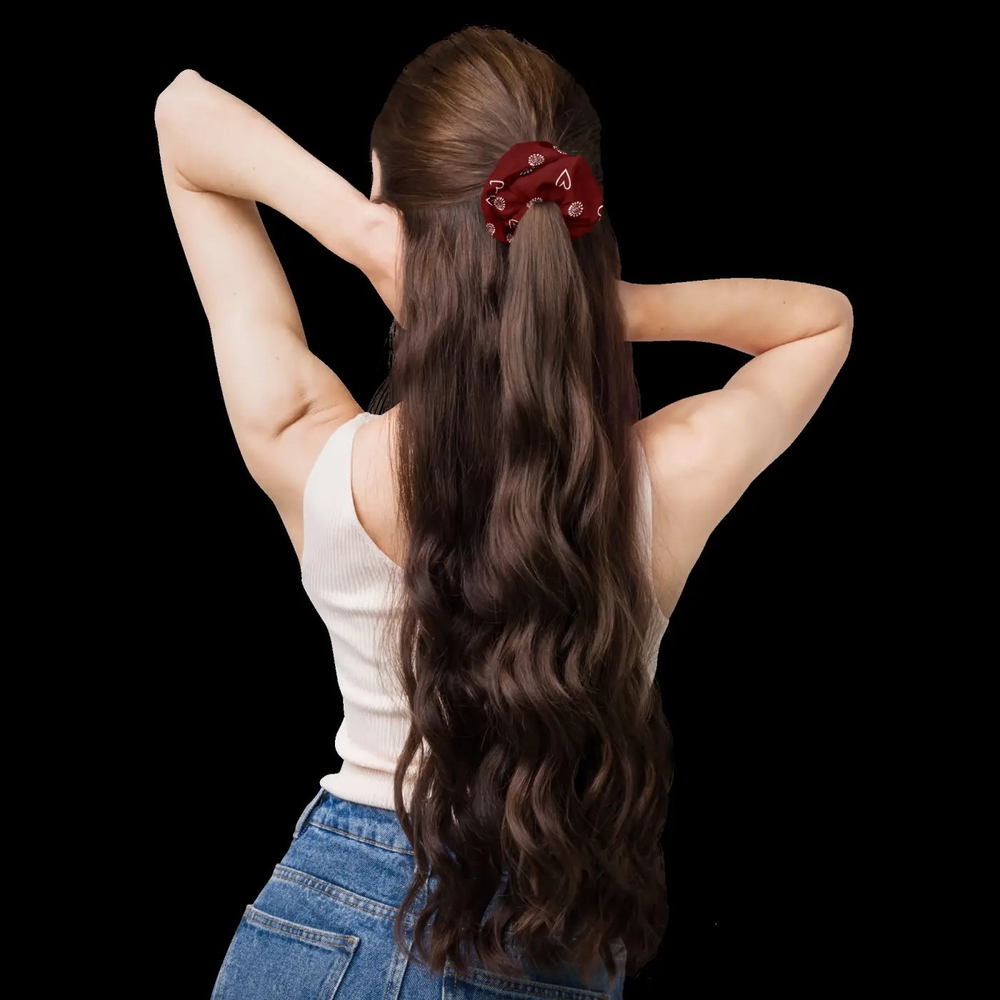 Maroon Recycled Scrunchie – Eco Friendly Tie - Dipaliz