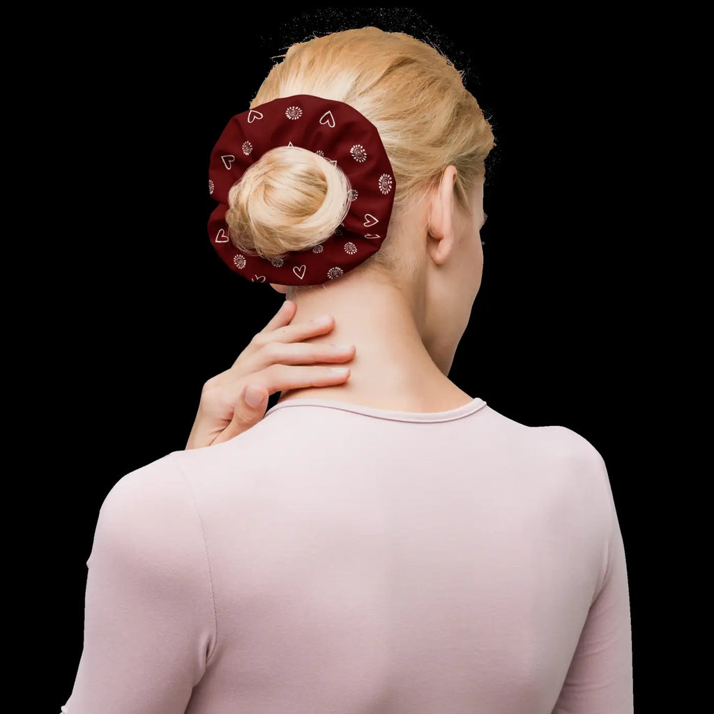 Maroon Recycled Scrunchie – Eco Friendly Tie - Dipaliz