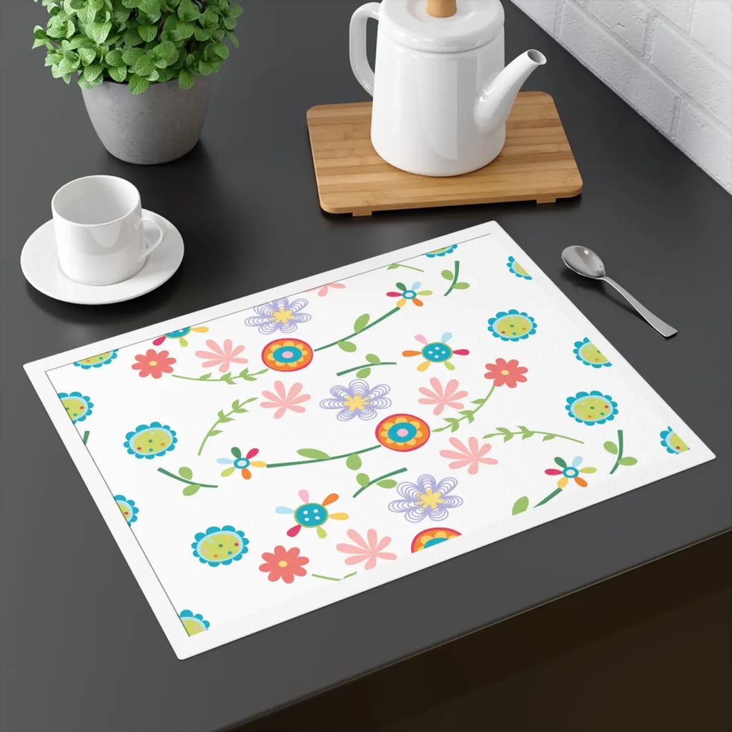Vibrant Flowers Placemat – Eco-friendly Gift - Dipaliz