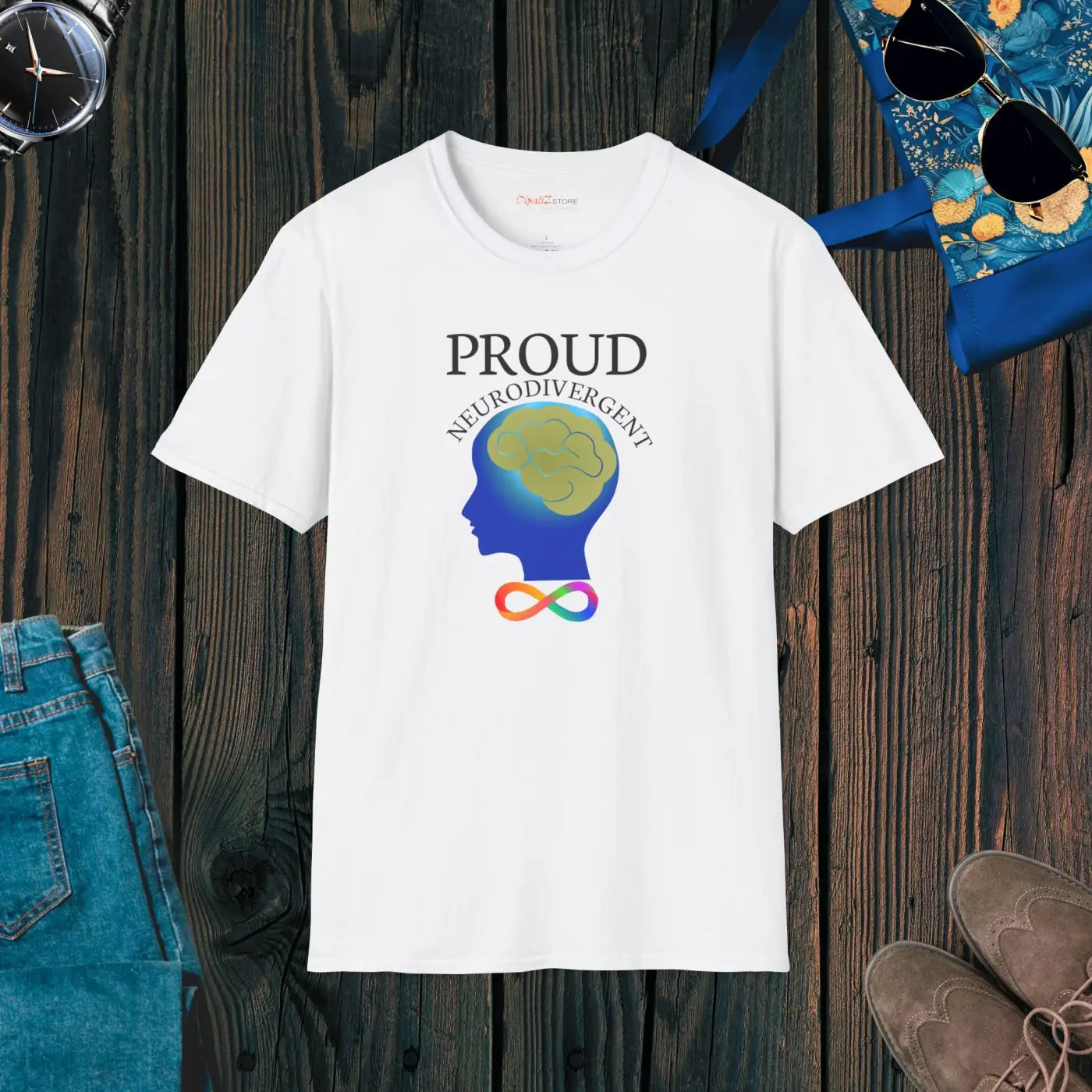 Proud Neurodivergent T-shirt – Eco-friendly Cotton - Dipaliz