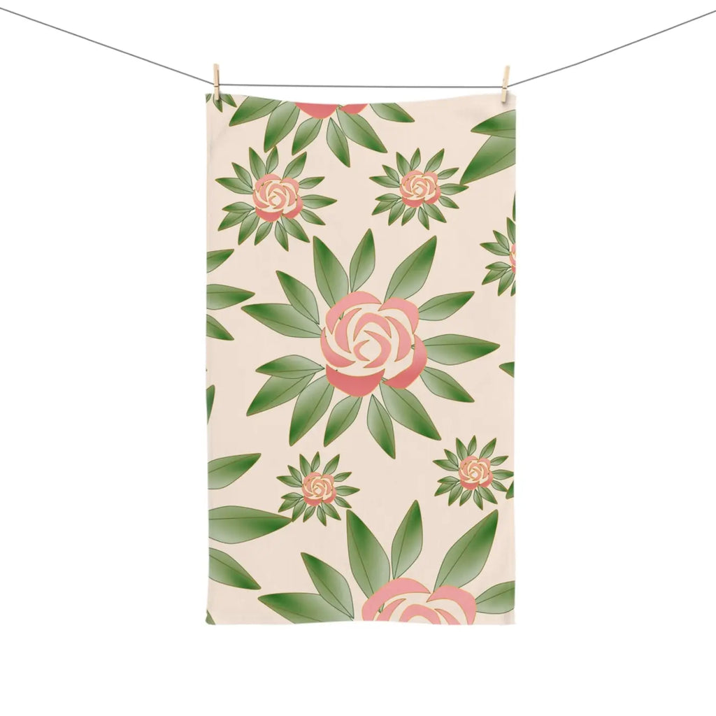 Roses Printed Hand Towel – Eco-friendly Gift - Dipaliz