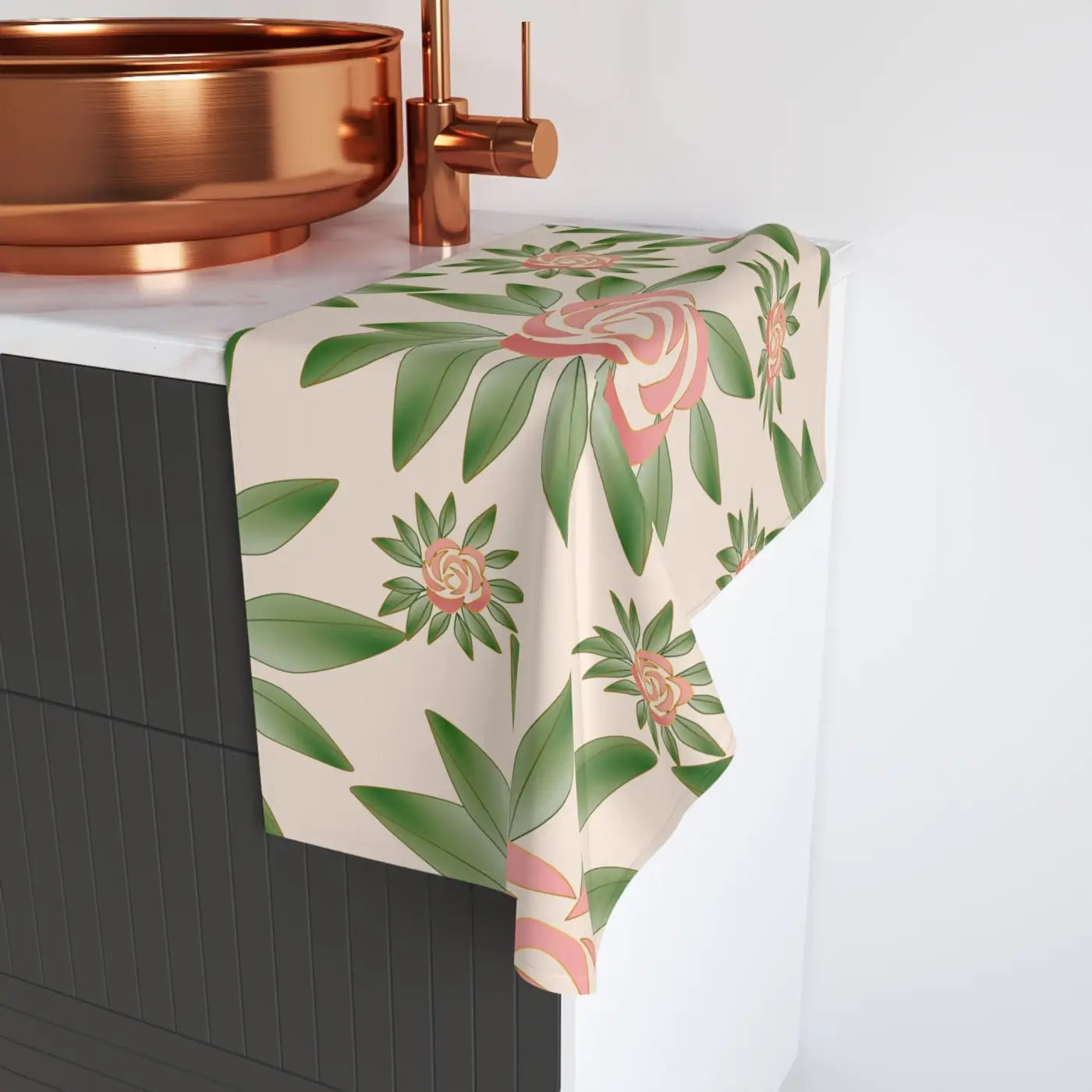 Roses Printed Hand Towel – Eco-friendly Gift - Dipaliz