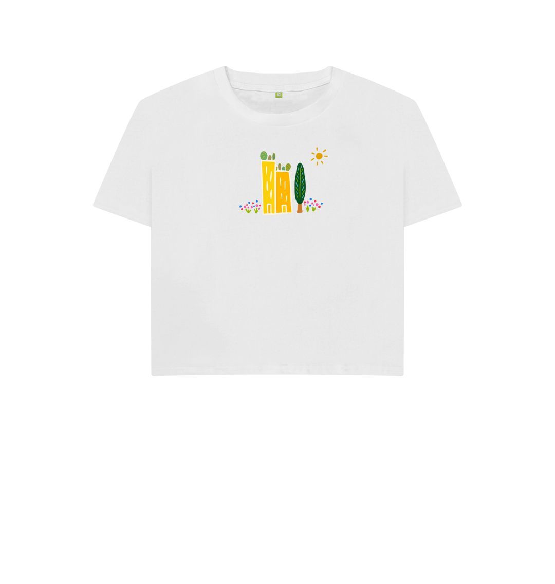 Green Cities Crop Top Boxy T-Shirt