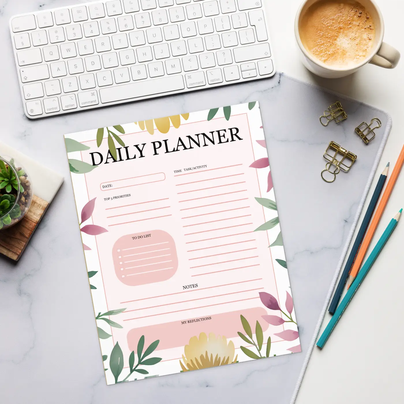 Daily Planner Notepad – Stylish Eco Paper - Dipaliz