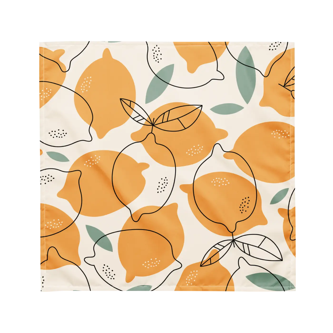 Lemon Print Bandana – Eco Friendly Fabric - Dipaliz