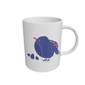 Blue Pouf Bird Eco-Friendly Mug (White)