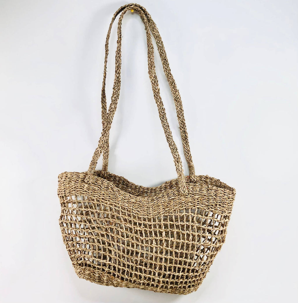 EcoFreax Market Woven Wicker Shopper Bag