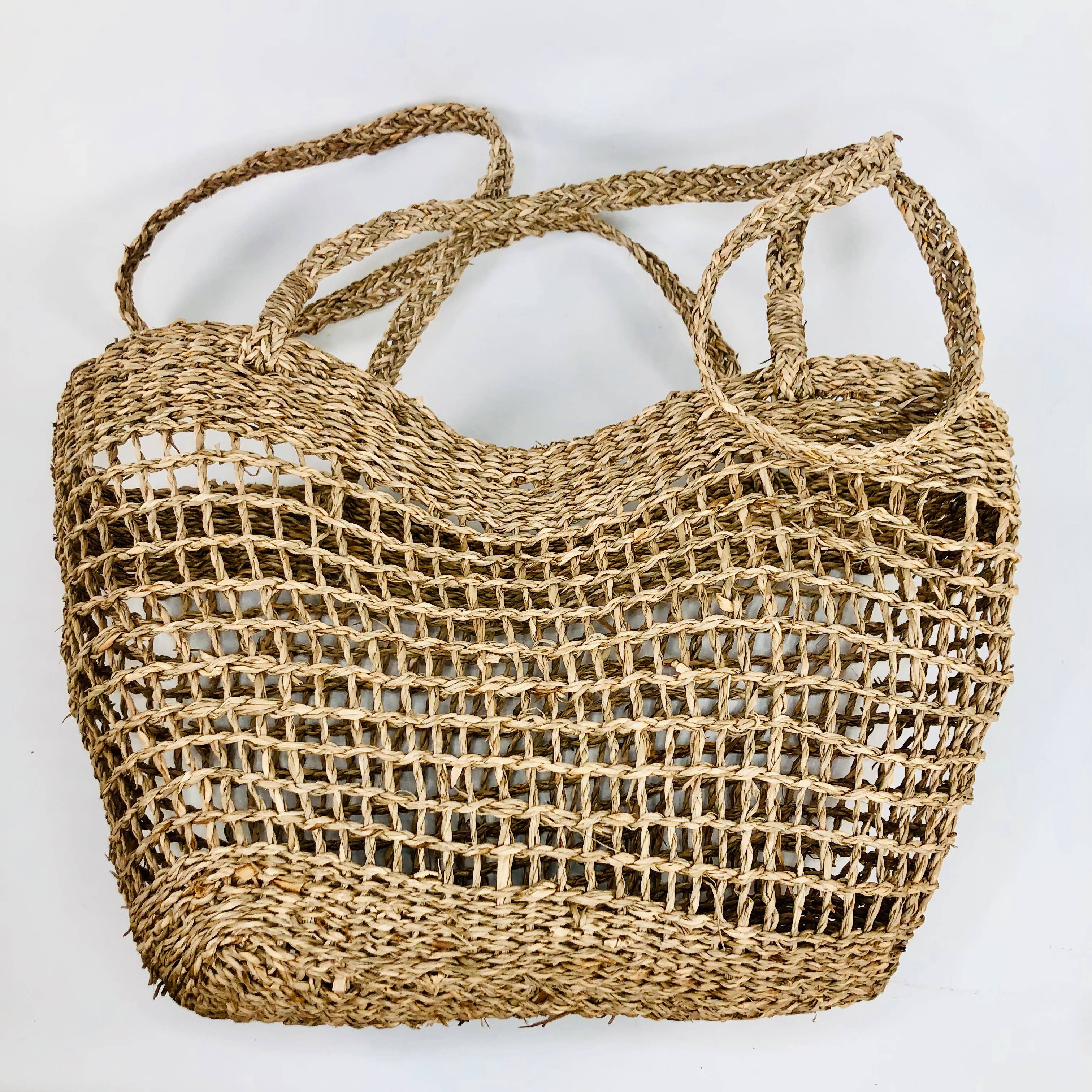 EcoFreax Market Woven Wicker Shopper Bag