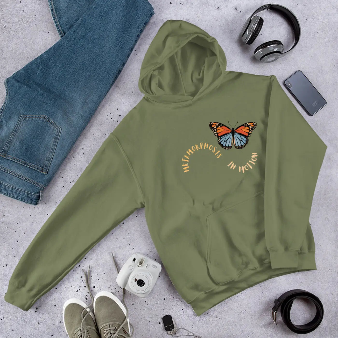 Butterfly Unisex Hoodie – Eco Friendly Cotton - Dipaliz