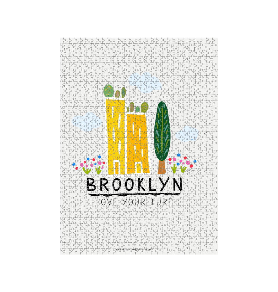 "Brooklyn - Love Your Turf" Green Cities Recycled Vertical Puzzle (1000 Pieces)